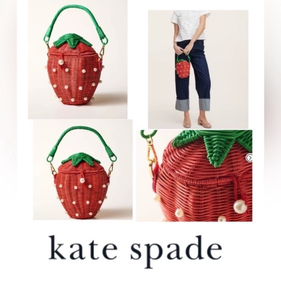 Kate Spade Target Pearl
Embellished Strawberry Basket
Bucket Bag new 🆕 - Picture 3 of 8